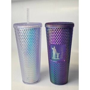 Starbucks Cup Iridescent Unicorn Jewel Tumbler Venti Cold 24oz 710m Set of 2